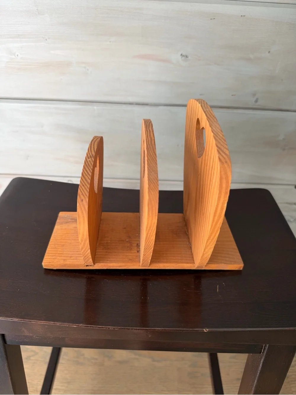 Wooden Heart divider for Longaberger vegetable basket